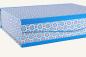 Preview: Schachtel "Resi", cyan, Blumenmotiv